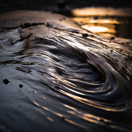 a close up of a wave in the waterの素材