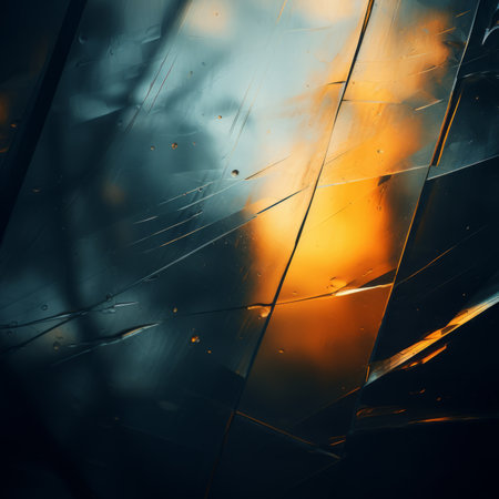 an abstract image of a broken glass windowの素材