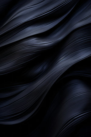 an abstract black background with wavy linesの素材