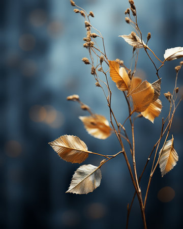 an image of a branch with leaves on itの素材