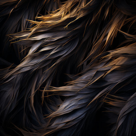 the feathers of an animal are shown in this imageの素材