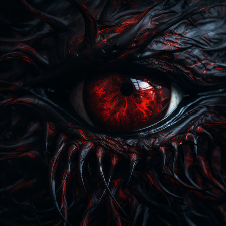 a close up of the eye of a dragonの素材