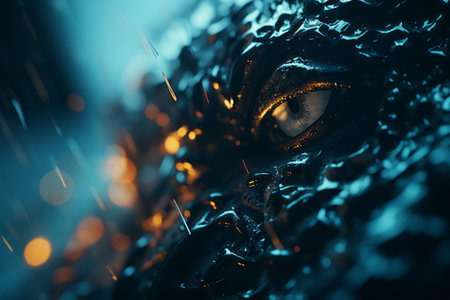 a close up of the eye of a dragonの素材