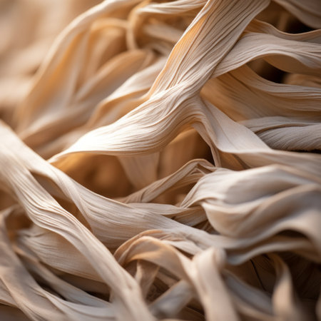 a close up view of a bunch of wavy fabricの素材