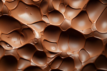 a close up view of a chocolate surfaceの素材