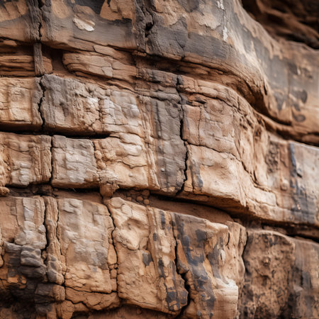 a close up view of a rock wallの素材