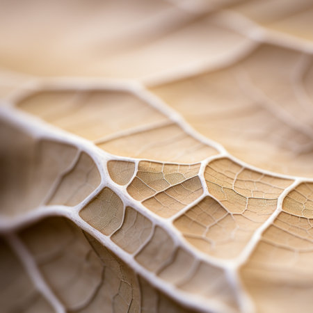 a close up view of the surface of a leafの素材