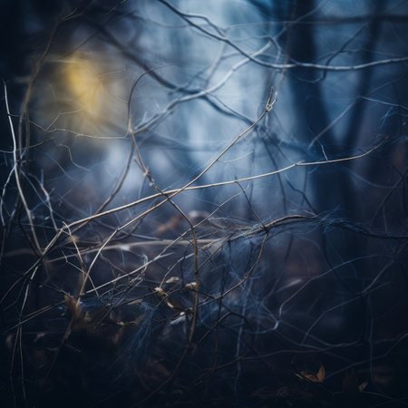 an image of a dark forest at nightの素材
