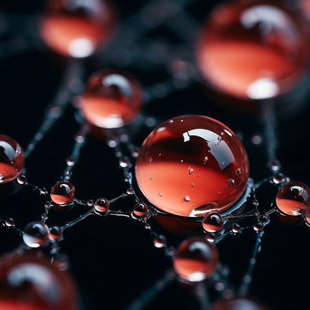 water droplets on a black backgroundの素材