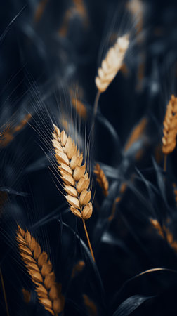 an image of some wheat in a fieldの素材