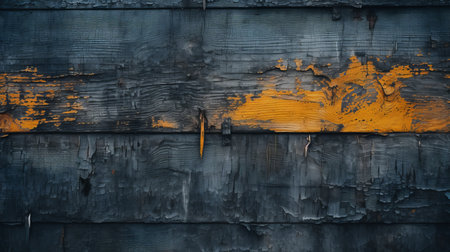 an old wooden wall with paint peeling off of itの素材