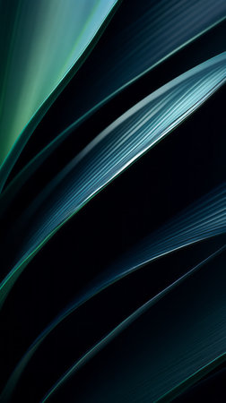 a black and green background with wavy linesの素材