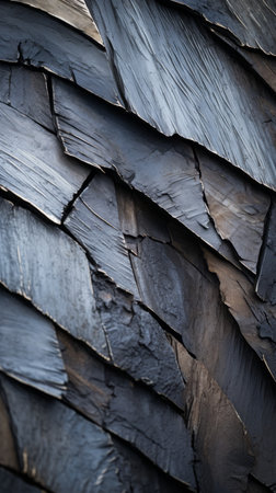 a close up of a piece of wood that has been painted blackの素材