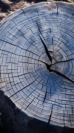 a close up of a tree stump that has been cut downの素材