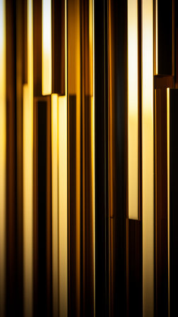 abstract golden bars on a black backgroundの素材