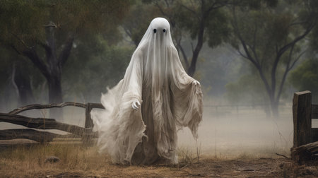 an image of a ghost in the woodsの素材