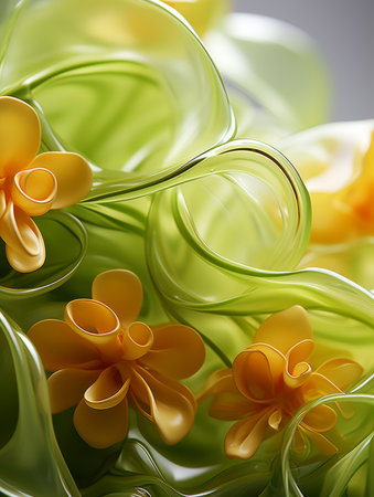 a bunch of yellow flowers in a vaseの素材