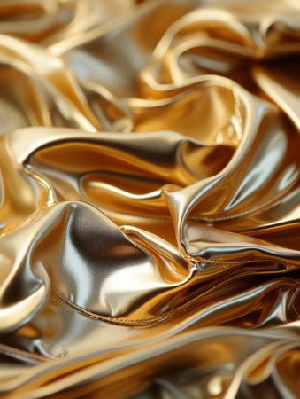 a close up image of a gold fabricの素材