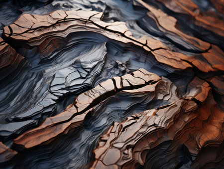 a close up of a piece of wood with cracksの素材