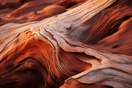 a close up view of a rock formation in the desertの素材