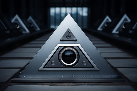 an image of a triangle with an eye in itの素材
