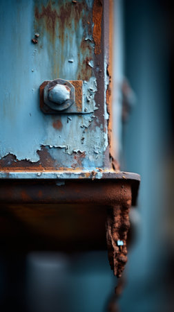 an old rusted metal object with a handle on itの素材