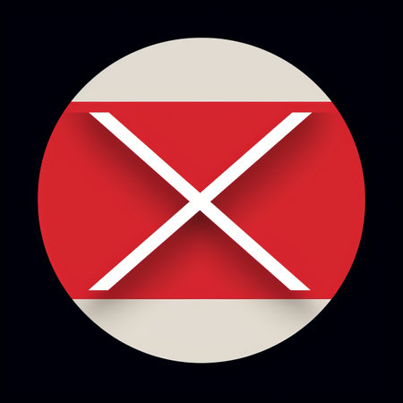 a red and white cross on a black backgroundの素材