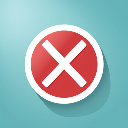 a red and white cross sign on a turquoise backgroundの素材