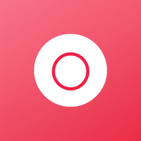an app icon with a red circle on a pink backgroundの素材
