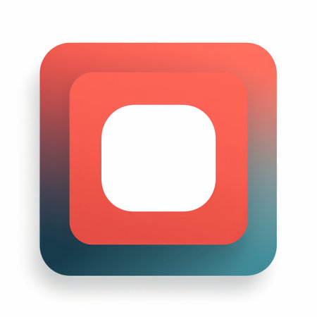 an app icon with a red and blue squareの素材