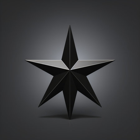 an abstract black star on a dark backgroundの素材