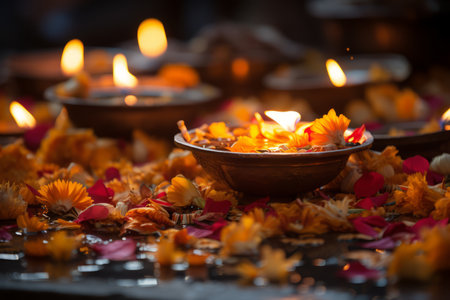 flowers on the groundの素材