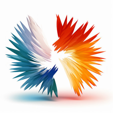 a colorful abstract design with a white backgroundの素材