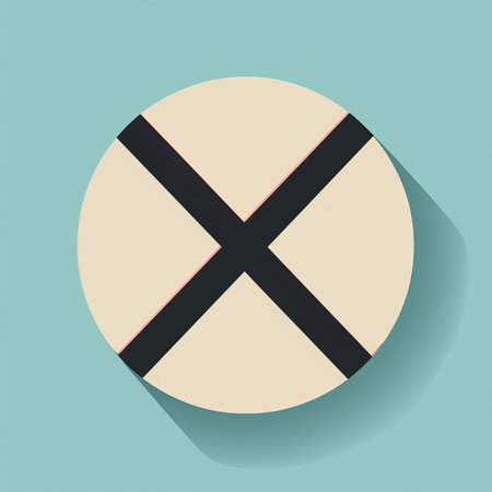 a flat icon of a cross on a blue backgroundの素材