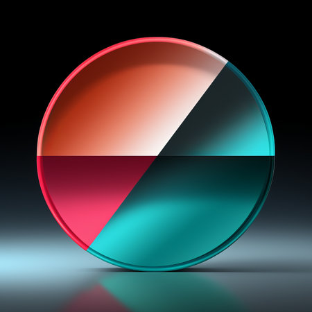 a circle with three different colors on itの素材