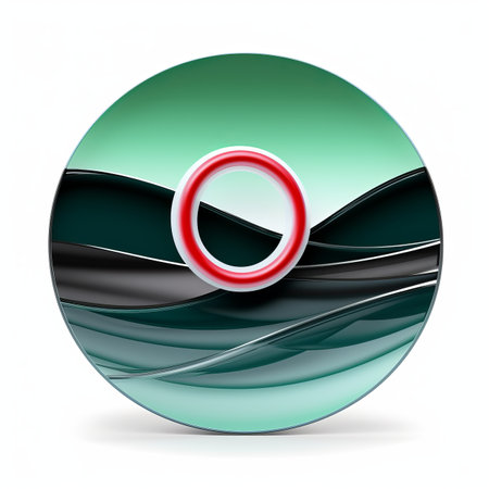 an image of a circular disk with waves on itの素材