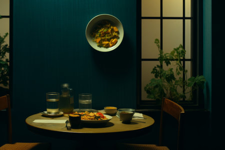 the table is roundの素材