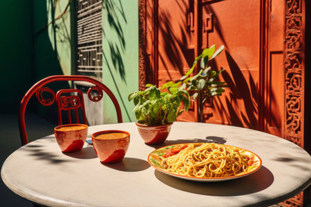 the table is whiteの素材