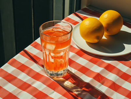 a red and white checkered table clothの素材