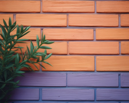 colorful brick wall backgroundの素材