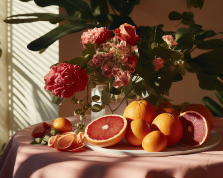 flowers in a vaseの素材