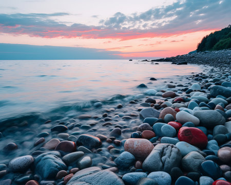 rocks on the beachの素材