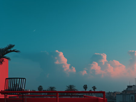 the sky is blueの素材