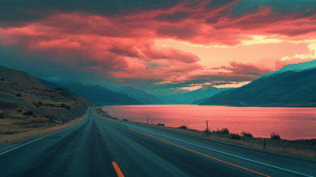 the sky is redの素材