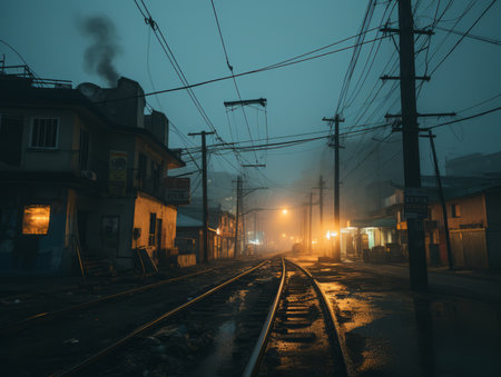 wires on the groundの素材