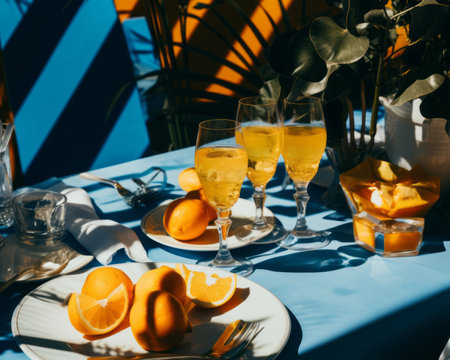 the table is blueの素材