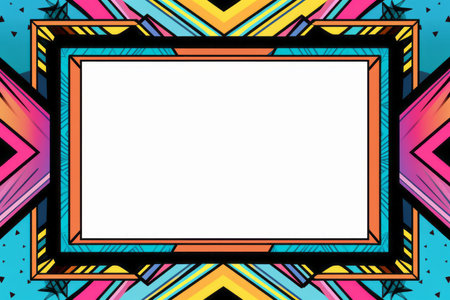 a colorful frame with an empty space in the middleの素材