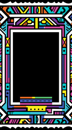 a colorful frame with an abstract design on itの素材