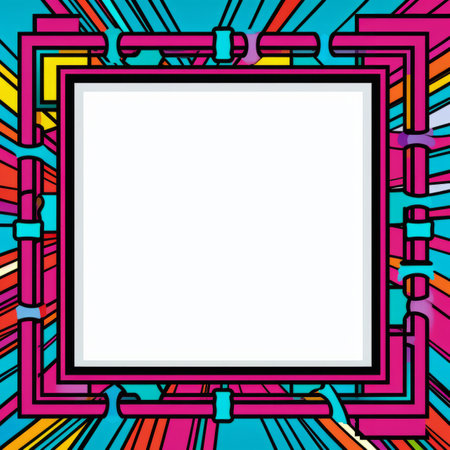 a square frame on a colorful backgroundの素材