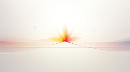 an abstract background with a lotus flowerの素材